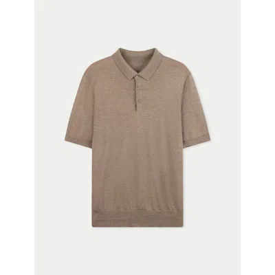 Gobi Cashmere Men Classic Polo Shirt With Short Sleeve