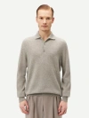 Gobi Cashmere Polo Neck Sweater In Gray