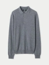 Gobi Cashmere Polo Neck Sweater In Gray