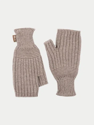 Gobi Cashmere Rib-knit Cashmere Gloves In Brown