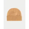 Gobi Cashmere Rib Knit Hat In Almond