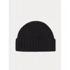 Gobi Cashmere Rib Knit Hat In Black
