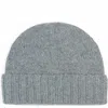 Gobi Cashmere Rib Knit Hat In Dim Gray