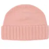 Gobi Cashmere Rib Knit Hat In Powder Pink
