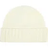 Gobi Cashmere Rib Knit Hat In White