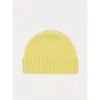 Gobi Cashmere Rib Knit Hat In Yellow Iris
