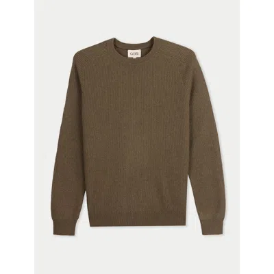 Gobi Cashmere Ribbed Cashmere Sweater In Brown