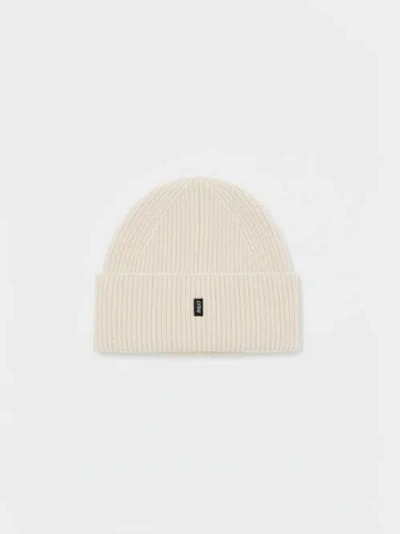 Gobi Cashmere Ribbed Chunky Beanie In Neutral