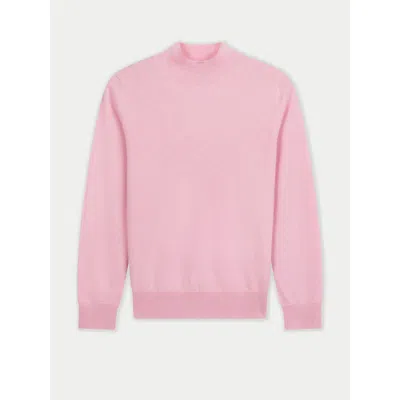 Gobi Cashmere Timeless Cashmere Mock Neck Sweater In Pink