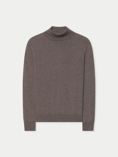 Gobi Cashmere Timeless Cashmere Turtleneck Sweater In Brown