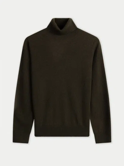 Gobi Cashmere Timeless Cashmere Turtleneck Sweater In Green