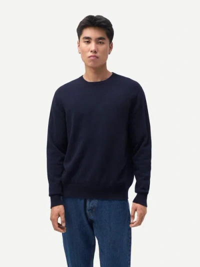 Gobi Cashmere Timeless Crewneck Cashmere Sweater In Blue