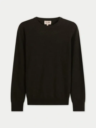 Gobi Cashmere Timeless Crewneck Cashmere Sweater In Green