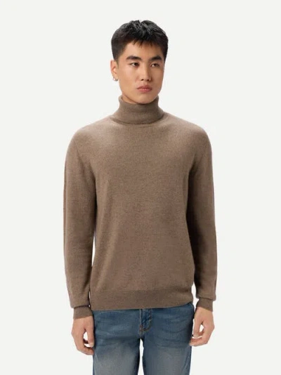 Gobi Cashmere Timeless Turtleneck Cashmere Sweater In Brown