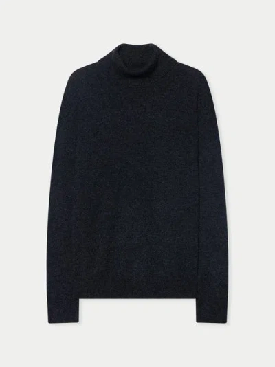 Gobi Cashmere Timeless Turtleneck Cashmere Sweater In Gray