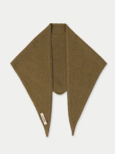 Gobi Cashmere Triangular Cashmere Scarf In Green