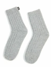 Gobi Cashmere Trim Knit Bed Socks In Vapor Blue