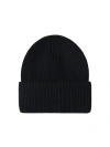 Gobi Cashmere Unisex Cashmere Ribbed Chunky Beanie White In Black