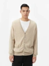 Gobi Cashmere V Neck Button Cardigan In Neutral