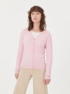Gobi Cashmere V-neck Cardigan In Almond Blossom