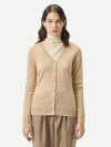 Gobi Cashmere V-neck Cardigan In Beige