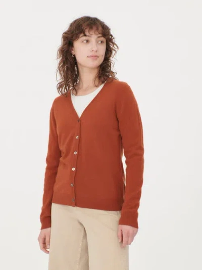 Gobi Cashmere V-neck Cardigan In Sugar Almond