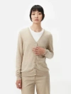 Gobi Cashmere V-neck Cardigan In Warm Grey