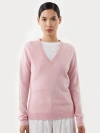 Gobi Cashmere V-neck Sweater In Almond Blossom