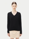 Gobi Cashmere V-neck Sweater In Black