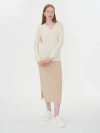 Gobi Cashmere V-neck Sweater In Marshmallow
