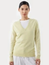 Gobi Cashmere V-neck Sweater In Tender Yellow