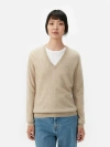 Gobi Cashmere V-neck Sweater In Warm Grey