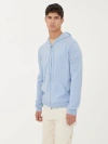 Gobi Cashmere Zipper Hoodie In Light Blue