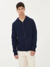 Gobi Cashmere Zipper Hoodie In Navy