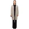 Gobi Mongolian Cashmere 3d Longline Cardigan In Gray