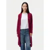Gobi Mongolian Cashmere 3d Longline Cardigan In Pink