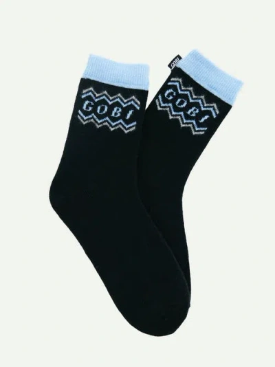 Gobi Mongolian Cashmere Alpine Cashmere Socks In Black