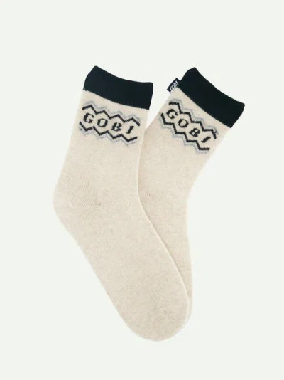 Gobi Mongolian Cashmere Alpine Cashmere Socks In Sand