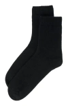 Gobi Mongolian Cashmere Basic Socks In Black