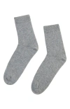Gobi Mongolian Cashmere Basic Socks In Gray