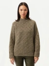 Gobi Mongolian Cashmere Basket-weave Cashmere Sweater In Capulet Olive