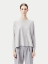 Gobi Mongolian Cashmere Boatneck Cotton Silk Cashmere Sweater In Wind Chime