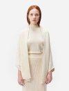 Gobi Mongolian Cashmere Cable-knit Cashmere Poncho In Marshmallow