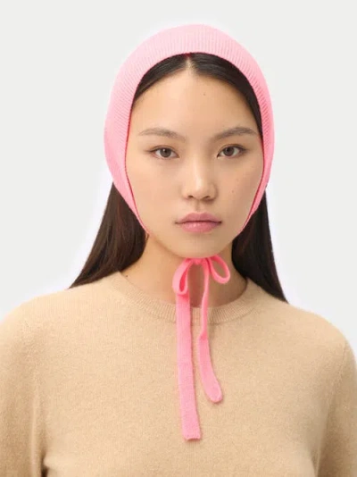 Gobi Mongolian Cashmere Cashmere Bonnet For Woman In Pink
