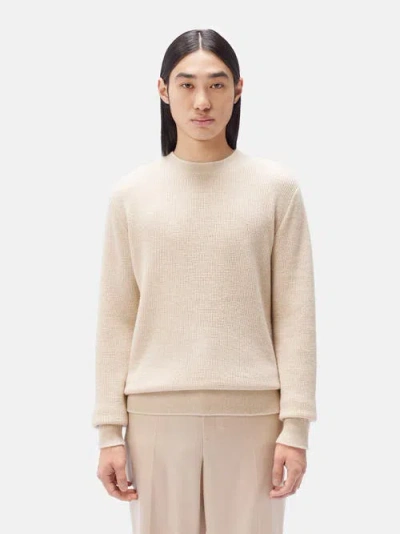 Gobi Mongolian Cashmere Cashmere Crewneck Sweater In Off White
