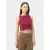 Gobi Mongolian Cashmere Cashmere Crop Top In Pink