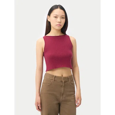 Gobi Mongolian Cashmere Cashmere Crop Top In Pink