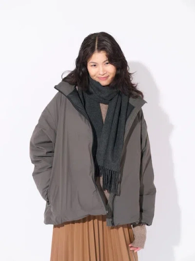 Gobi Mongolian Cashmere Cashmere Fringed Scarf In Charcaol