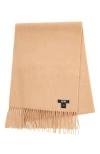 Gobi Mongolian Cashmere Cashmere Fringed Scarf In Toasted Almond