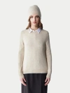 Gobi Mongolian Cashmere Cashmere Hat And Sweater Set In Birch